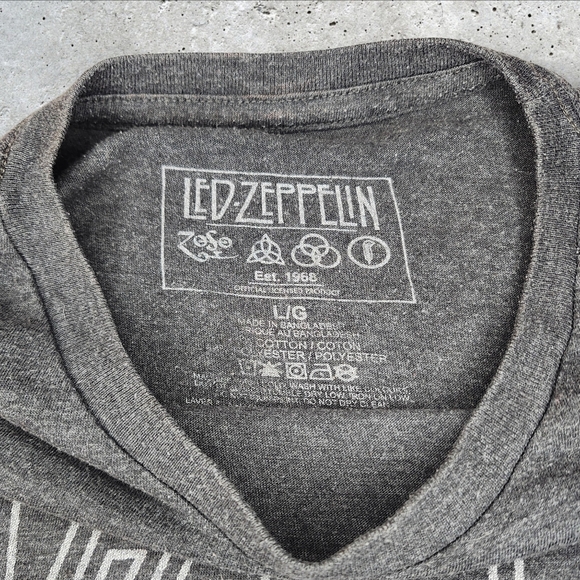 LED ZEPPELIN United States Of America 1977 Grey Tee - Large - Picture 3 of 4